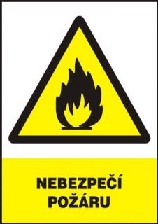Nebezpečí požáru (plastová tabulka A4)