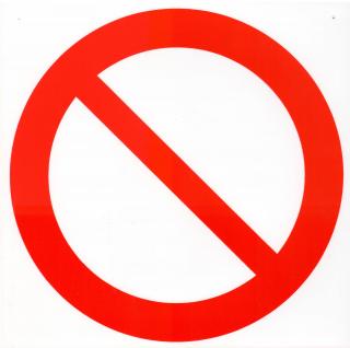Symbol - obecný zákaz (plastová tabulka 210x210 mm)