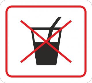 Symbol - zákaz konzumace nápojů