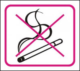 Symbol - zákaz kouření bezpečnostní tabulka samolepící