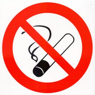 Symbol - zákaz kouření (plastová tabulka 210x210 mm)