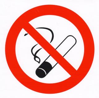 Symbol - zákaz kouření (samolepka 140x140 mm)