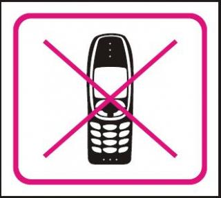 Symbol - zákaz používání mobilního telefonu