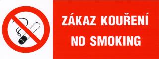 Zákaz kouření - no smoking (samolepka 210x80 mm)