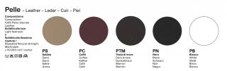 barová židle Coquille-SG3 látky a kůže pro Coquille: kůže Pelle PTM dark brown - tmavě hnědá