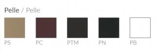 Křeslo Coquille-L Podnož: LBO - nohy dřevěné, mořené bílé, látky a kůže pro Coquille: kůže Pelle PTM dark brown - tmavě hnědá