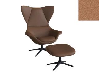 Stilo křeslo - potah kůže Podnož: černá matná, kůže pro Flexlux: kůže Dakota 0742 Modern Cognac Brown
