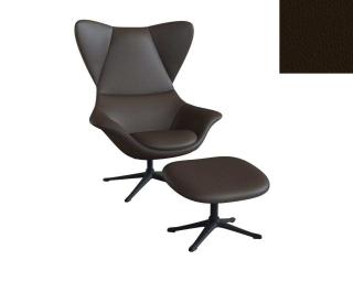 Stilo křeslo - potah kůže Podnož: černá matná, kůže pro Flexlux: kůže Omaha 0731 Chesnut Brown