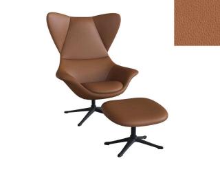 Stilo křeslo - potah kůže Podnož: černá matná, kůže pro Flexlux: kůže Omaha 0732 Cognac Brown