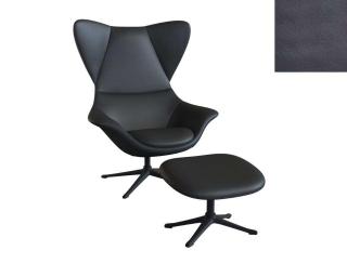 Stilo křeslo - potah kůže Podnož: černá matná, kůže pro Flexlux: kůže Savoy 0960 Platin Black