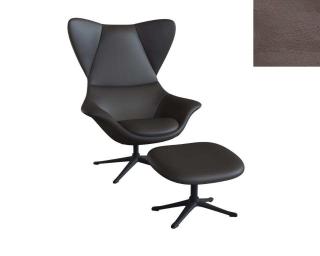 Stilo křeslo - potah kůže Podnož: černá matná, kůže pro Flexlux: kůže Savoy 0962 Dark Brown Amaretto