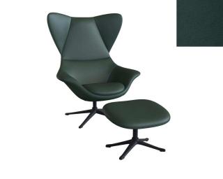 Stilo křeslo - potah kůže Podnož: černá matná, kůže pro Flexlux: kůže Savoy 0972 Deep Forest Green