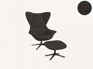 Stilo křeslo - potah látky PG1 Podnož: černá matná, látky pro Flexlux kat.1: látka Copparo 1462 Intense Brown