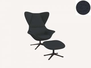 Stilo křeslo - potah látky PG1 Podnož: černá matná, látky pro Flexlux kat.1: látka Copparo 1466 Deep Grey