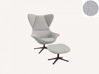 Stilo křeslo - potah látky PG1 Podnož: černá matná, látky pro Flexlux kat.1: látka Firenze 0150 Lunar Grey