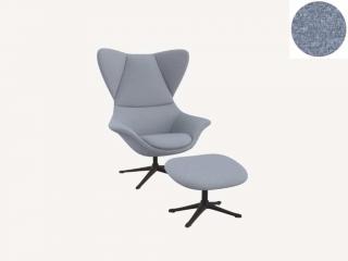 Stilo křeslo - potah látky PG1 Podnož: černá matná, látky pro Flexlux kat.1: látka Firenze 0152 Cashmere Blue