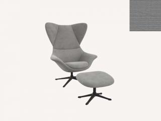 Stilo křeslo - potah látky PG1 Podnož: černá matná, látky pro Flexlux kat.1: látka Lima 1050 Soft Grey