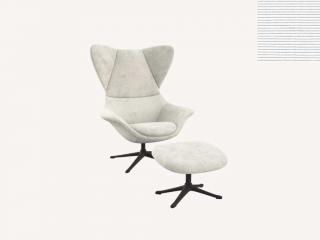 Stilo křeslo - potah látky PG1 Podnož: černá matná, látky pro Flexlux kat.1: látka Lima 1051 Off White