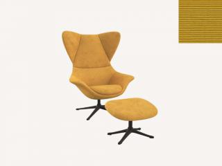 Stilo křeslo - potah látky PG1 Podnož: černá matná, látky pro Flexlux kat.1: látka Lima 1055 Mustard Yellow