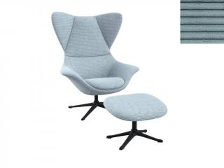 Stilo křeslo - potah látky PG1 Podnož: černá matná, látky pro Flexlux kat.1: látka Scala 1083 Aqua