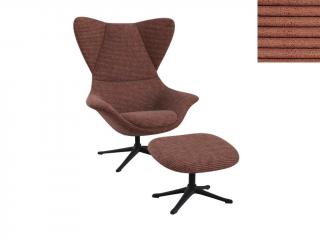 Stilo křeslo - potah látky PG1 Podnož: černá matná, látky pro Flexlux kat.1: látka Scala 1086 Cinnamon