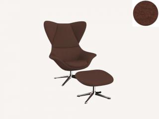 Stilo křeslo - potah látky PG1 Podnož: hliník leštěný, látky pro Flexlux kat.1: látka Copparo 1470 Rusty Orange