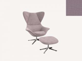 Stilo křeslo - potah látky PG1 Podnož: hliník leštěný, látky pro Flexlux kat.1: látka Lima 1056 Soft Lavender