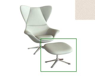 Stilo podnožka - potah kůže Podnož: hliník leštěný, kůže pro Flexlux: kůže Dakota 0743 Warm White