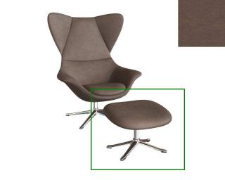 Stilo podnožka - potah kůže Podnož: hliník leštěný, kůže pro Flexlux: kůže Nature 0721 Hazelnut Brown