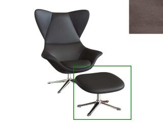 Stilo podnožka - potah kůže Podnož: hliník leštěný, kůže pro Flexlux: kůže Savoy 0962 Dark Brown Amaretto