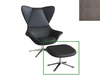Stilo podnožka - potah kůže Podnož: hliník leštěný, kůže pro Flexlux: kůže Savoy 0965 Grey