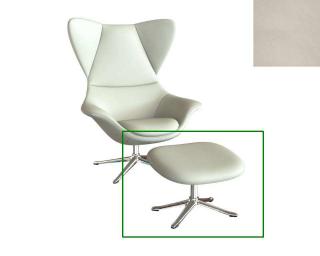 Stilo podnožka - potah kůže Podnož: hliník leštěný, kůže pro Flexlux: kůže Savoy 0966 Off White