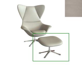 Stilo podnožka - potah kůže Podnož: hliník leštěný, kůže pro Flexlux: kůže Savoy 0967 Light Grey