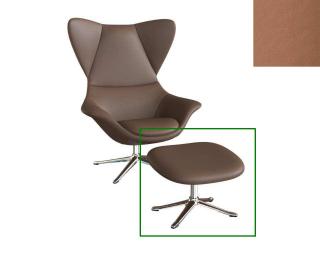 Stilo podnožka - potah kůže Podnož: hliník leštěný, kůže pro Flexlux: kůže Savoy 0970 Modena Brown