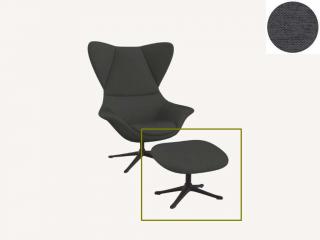 Stilo podnožka - potah látky PG1 Podnož: černá matná, látky pro Flexlux kat.1: látka Copparo 1465 Dervit Grey