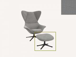 Stilo podnožka - potah látky PG1 Podnož: černá matná, látky pro Flexlux kat.1: látka Lima 1050 Soft Grey
