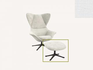 Stilo podnožka - potah látky PG1 Podnož: černá matná, látky pro Flexlux kat.1: látka Lima 1051 Off White