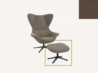 Stilo podnožka - potah látky PG1 Podnož: černá matná, látky pro Flexlux kat.1: látka Lima 1052 Taupe Brown