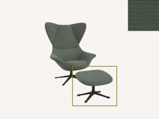 Stilo podnožka - potah látky PG1 Podnož: černá matná, látky pro Flexlux kat.1: látka Lima 1054 Dusty Green