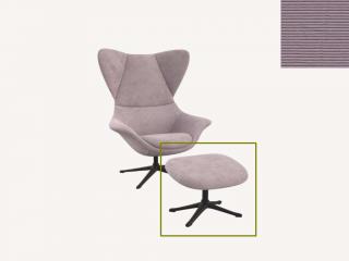 Stilo podnožka - potah látky PG1 Podnož: černá matná, látky pro Flexlux kat.1: látka Lima 1056 Soft Lavender