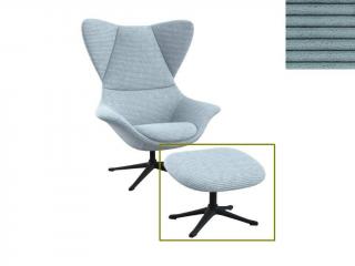 Stilo podnožka - potah látky PG1 Podnož: černá matná, látky pro Flexlux kat.1: látka Scala 1083 Aqua