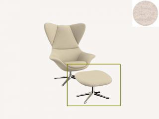 Stilo podnožka - potah látky PG1 Podnož: hliník leštěný, látky pro Flexlux kat.1: látka Copparo 1460 Sandy Beige