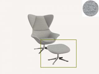 Stilo podnožka - potah látky PG1 Podnož: hliník leštěný, látky pro Flexlux kat.1: látka Copparo 1461 Sophisto Grey