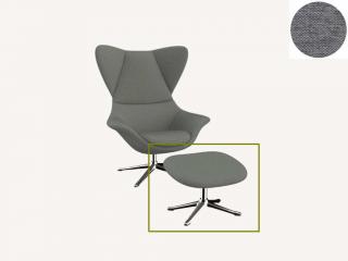 Stilo podnožka - potah látky PG1 Podnož: hliník leštěný, látky pro Flexlux kat.1: látka Copparo 1464 Slate Grey