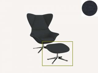Stilo podnožka - potah látky PG1 Podnož: hliník leštěný, látky pro Flexlux kat.1: látka Copparo 1466 Deep Grey