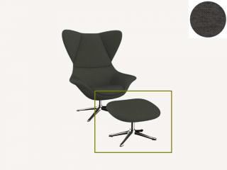 Stilo podnožka - potah látky PG1 Podnož: hliník leštěný, látky pro Flexlux kat.1: látka Copparo 1467 Deep Forest Green