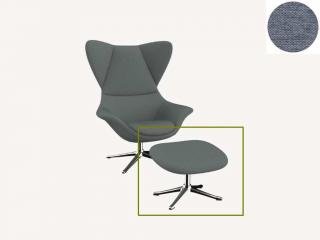 Stilo podnožka - potah látky PG1 Podnož: hliník leštěný, látky pro Flexlux kat.1: látka Copparo 1468 Denim Blue