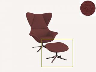 Stilo podnožka - potah látky PG1 Podnož: hliník leštěný, látky pro Flexlux kat.1: látka Copparo 1469 Wine Red