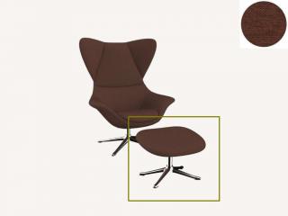 Stilo podnožka - potah látky PG1 Podnož: hliník leštěný, látky pro Flexlux kat.1: látka Copparo 1470 Rusty Orange