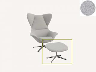 Stilo podnožka - potah látky PG1 Podnož: hliník leštěný, látky pro Flexlux kat.1: látka Firenze 0150 Lunar Grey